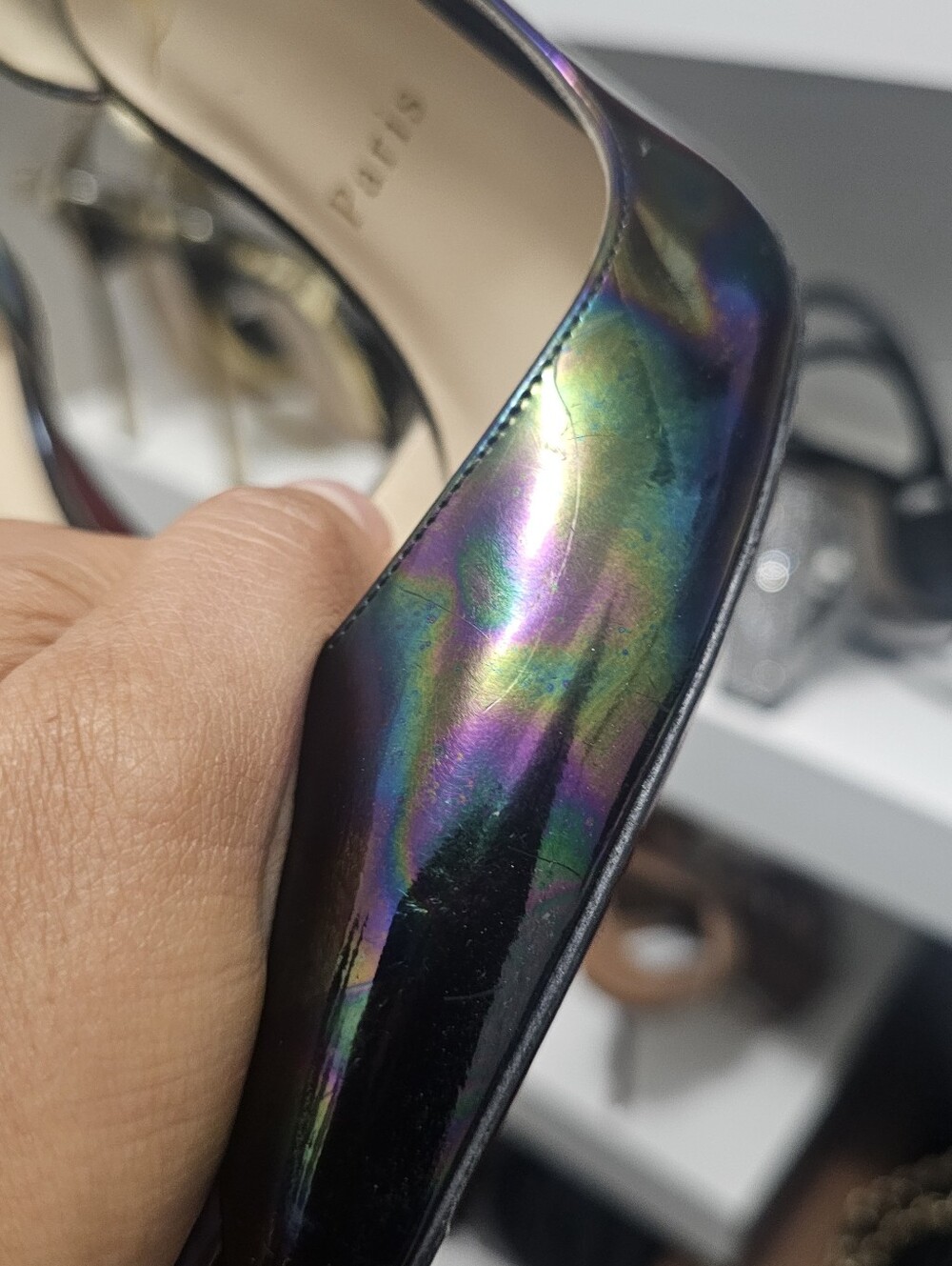 RARE Christian Louboutin Iriza 120mm Iridescent Stellar - Picture 7 of 16